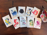 Watercolor bookmark