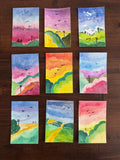 Watercolor bookmark