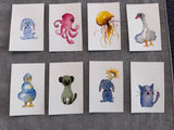 Watercolor bookmark
