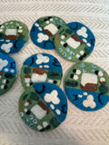 Handmade Nepal Wool Felt Coaster