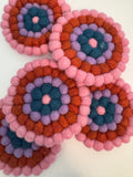 Handmade Nepal Wool Felt Coaster