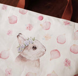 Rose Bunny Tote Bag