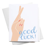 Good Luck! Crossed Fingers Greeting Card