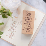 Meow Illustration -Beech wood stamp B