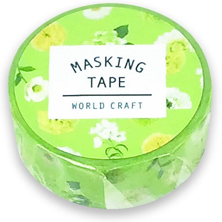 World Craft Green Flower - Washi Tape
