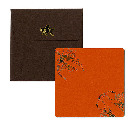 Goldfish Square - Card with Envelope