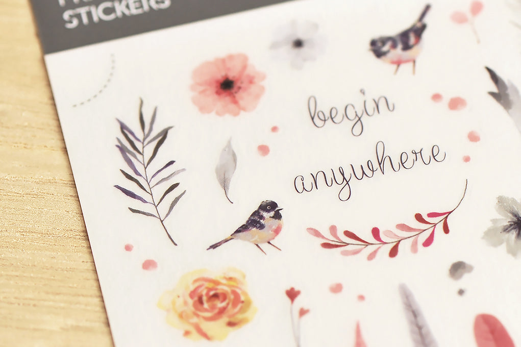 Begin Anywhere - Mu Life Print-on sticker