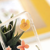 Orange Flowers - Mu crystal rub-on sticker