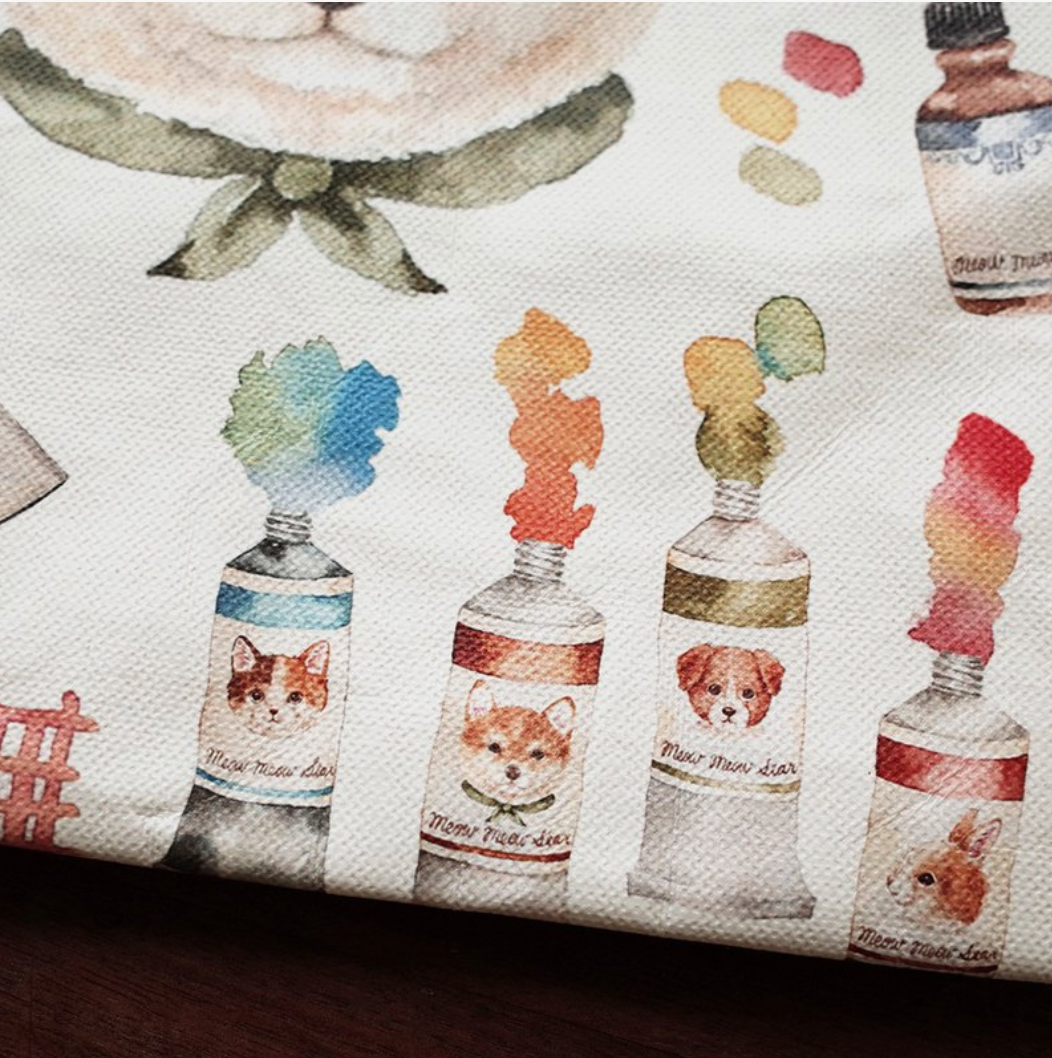 Shiba Inu Watercolor Shoulder Bag