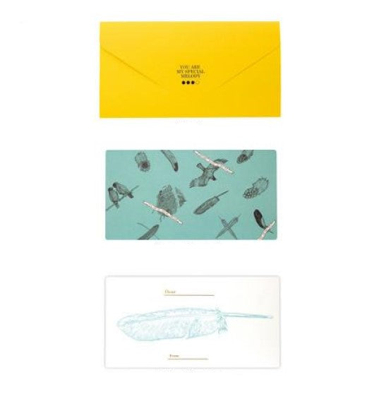 Cashico Printed Bird- Rectangle card