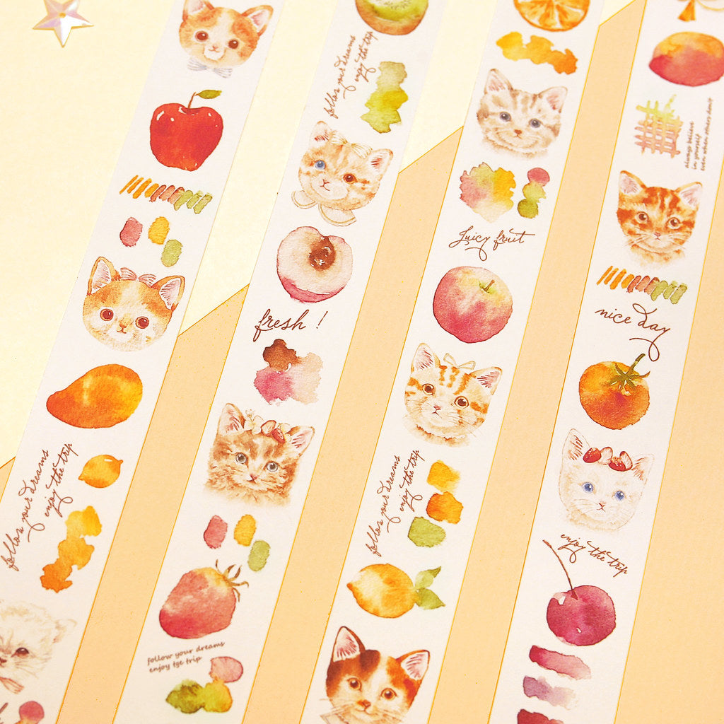 Cat's Fruit Shop Washi Tape