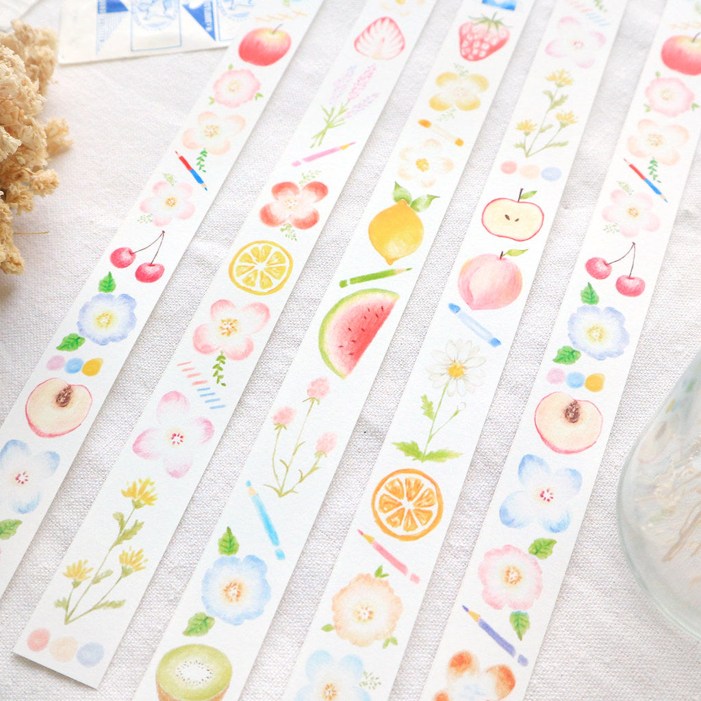 Color Pencil Drawing Washi Tape